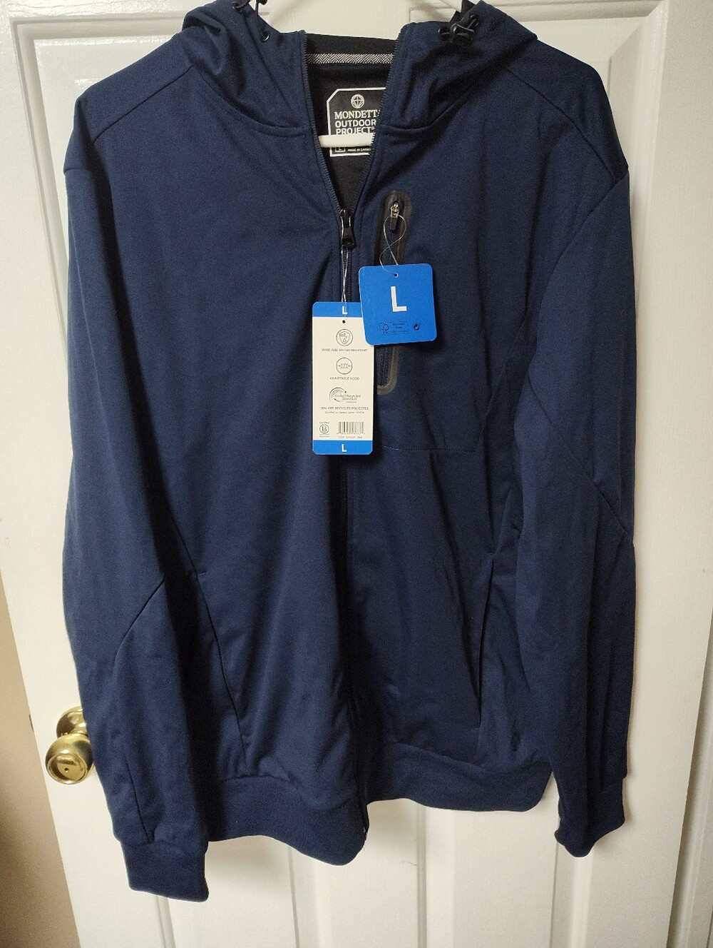 Modetta Outdoor Men's Hoodie - Large Navy Blue NWT